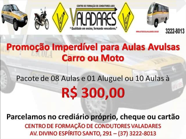 Foto 6 de Auto Escola Valadares, Auto Escolas em Divinópolis - MG
